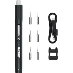 JAKEMY ηλεκτρικό κατσαβίδι JM-Y05 με LED φακό, 3 λειτουργίες, 6 μύτες