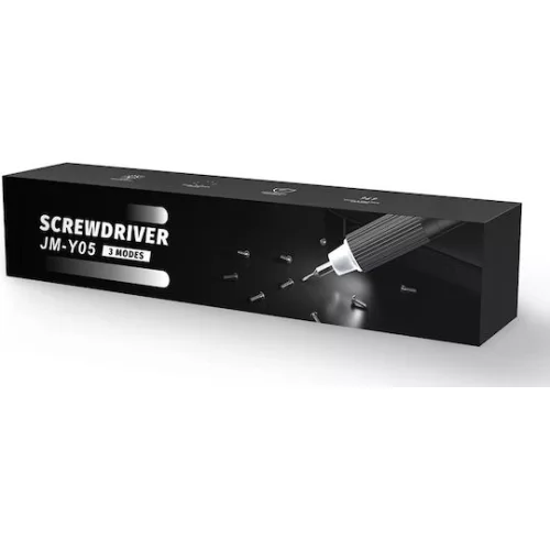 JAKEMY ηλεκτρικό κατσαβίδι JM-Y05 με LED φακό, 3 λειτουργίες, 6 μύτες