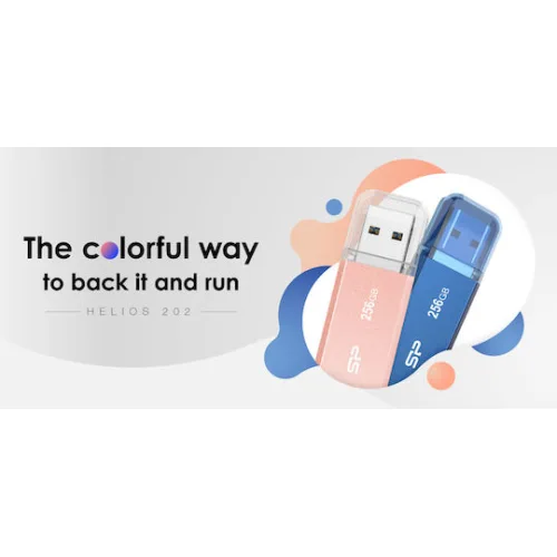 SILICON POWER USB Flash Drive Helios 202, 64GB, USB 3.2, ροζ χρυσό