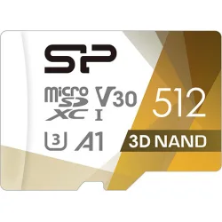 SILICON POWER κάρτα μνήμης microSDXC Superior Pro, 512GB, Class 10 UHS-I U3 A1 V30