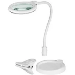 GOOBAY μεγεθυντικός φακός 60359 με κλιπ & βάση, LED, 3 διόπτρες, λευκός