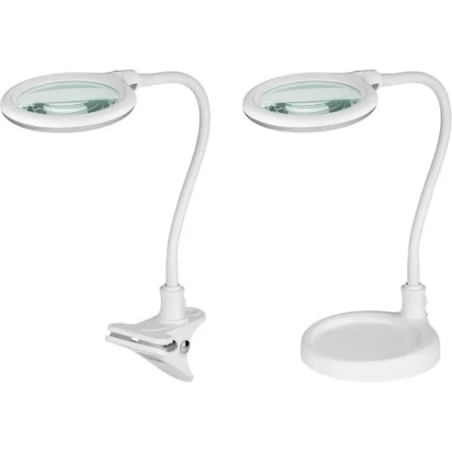 GOOBAY μεγεθυντικός φακός 60359 με κλιπ & βάση, LED, 3 διόπτρες, λευκός