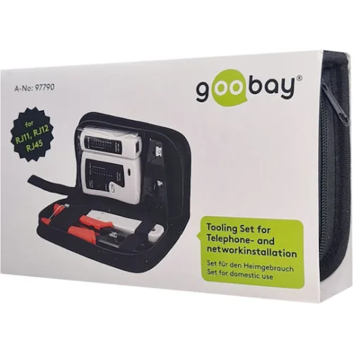 GOOBAY σετ εργαλείων δικτύου 97790 για καλώδια RJ11/RJ12/RJ45, 4 σε 1