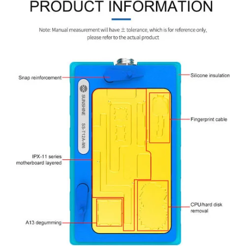 SUNSHINE βάση motherboard SS-T12A-M6, iPhone X/11 series, θερμαινόμενη