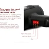 SUNSHINE πιστόλι θερμού αέρα RS-1800D, 2 ταχύτητες, LCD, 1800W, μαύρο
