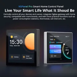 SONOFF smart panel ελέγχου NSPanel Pro, οθόνη αφής, Wi-Fi, Zigbee, μαύρο