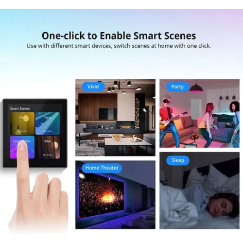 SONOFF smart panel ελέγχου NSPanel Pro, οθόνη αφής, Wi-Fi, Zigbee, μαύρο