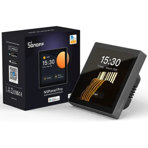 SONOFF smart panel ελέγχου NSPanel Pro, οθόνη αφής, Wi-Fi, Zigbee, μαύρο