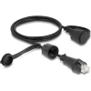 DELOCK καλώδιο δικτύου 80166, CAT 6 STP, με καπάκι, IP68, 1m, μαύρο