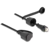 DELOCK καλώδιο δικτύου 80166, CAT 6 STP, με καπάκι, IP68, 1m, μαύρο