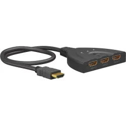 GOOBAY HDMI switch 58487, 3-in σε 1-out, 4K/30Hz, μαύρο