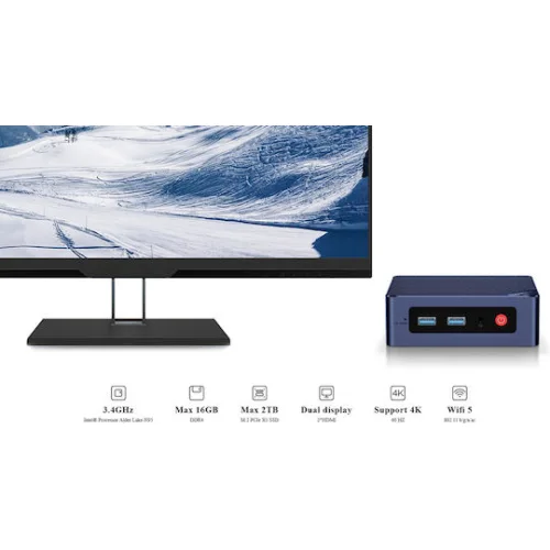 BEELINK mini PC MINI S12, Intel CPU N95, 8GB, 256GB SSD, Windows 11 Pro