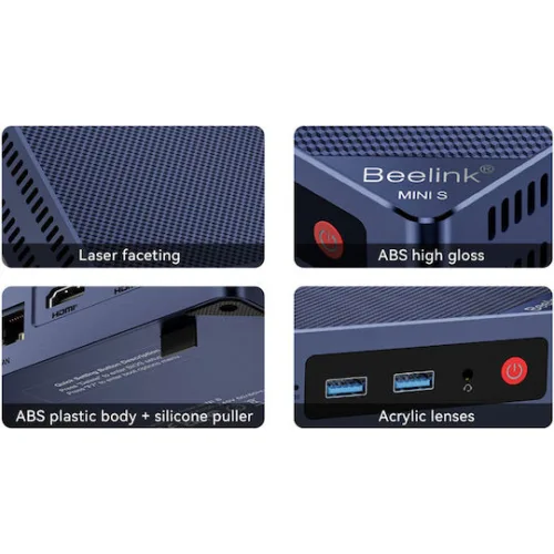 BEELINK mini PC MINI S12, Intel CPU N95, 8GB, 256GB SSD, Windows 11 Pro