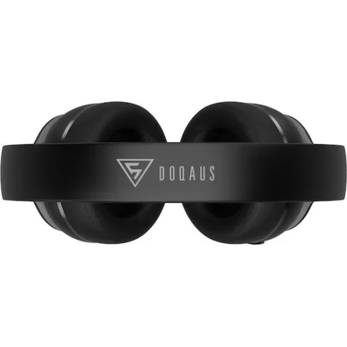 DOQAUS headphones DESIGN 3, ασύρματα & ενσύρματα, Φ40mm, 600mAh, μαύρα