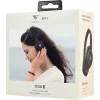 DOQAUS headphones DESIGN 3, ασύρματα & ενσύρματα, Φ40mm, 600mAh, μαύρα