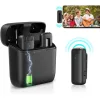 APEXEL ασύρματο μικρόφωνο APL-MIC007 με θήκη φόρτισης, USB-C, 2.4GHz, μαύρο