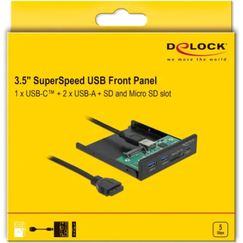 DELOCK front panel 64058, 3.5