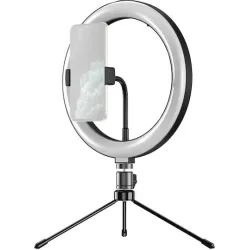 APEXEL φωτιστικό δαχτυλίδι LED APL-FL10JJ13Y με μίνι τρίποδα, Φ26cm