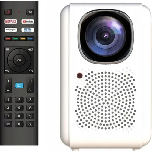 MECOOL smart βιντεοπροβολέας KP2, 1080p FHD, 600 ANSI, Wi-Fi, λευκός