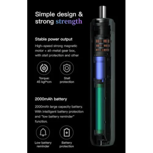 KINGSDUN σετ ηλεκτρικό κατσαβίδι KS-882042 με LED φακό, 2000mAh, 35 σε 1