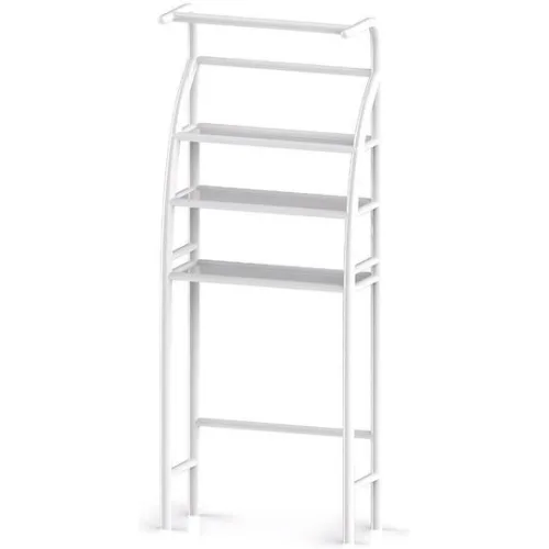 HOME USE ραφιέρα μπάνιου HUH-0222 με 3 ράφια, μεταλλική, 65x25x175cm, λευκή