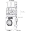 HOME USE ραφιέρα μπάνιου HUH-0222 με 3 ράφια, μεταλλική, 65x25x175cm, λευκή