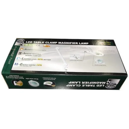 PROSKIT μεγεθυντικός φακός MA-1209LI με σφιγκτήρα, LED, 5D 2.25x, λευκός