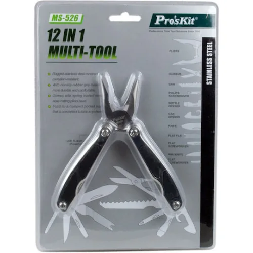 PROSKIT πολυεργαλείο 12 σε 1 MS-526 με θήκη, 155mm
