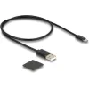 DELOCK HDMI splitter 18652 με downscaler πλήκτρο, 4 σε 1, 4K/60Hz, μαύρο