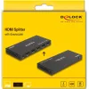 DELOCK HDMI splitter 18652 με downscaler πλήκτρο, 4 σε 1, 4K/60Hz, μαύρο