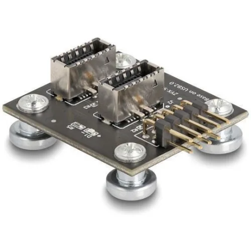DELOCK αντάπτορας USB 2.0 Pin σε 2x USB Type-E Key A 67176 με USB pin καλώδιο