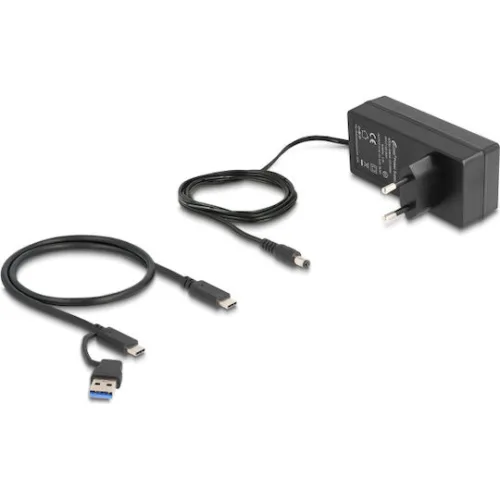 DELOCK USB hub 64248 με διακόπτες, 5x θυρών, 5Gbps, USB/USB-C σύνδεση, γκρι