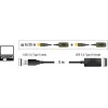 DELOCK καλώδιο USB 2.0 αρσενικό σε θηλυκό 82308, active, 5m, μαύρο