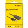 DELOCK καλώδιο USB 2.0 αρσενικό σε θηλυκό 82308, active, 5m, μαύρο