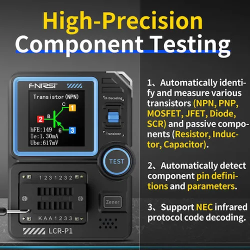 FNIRSI transistor tester LCR-P1, επαναφορτιζόμενο