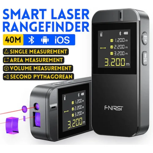 FNIRSI laser μετρητής απόστασης IR40, επαναφορτιζόμενος, 40m