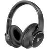 DOQAUS headphones DESIGN 1, ασύρματα & ενσύρματα, Φ40mm, 600mAh, μαύρα