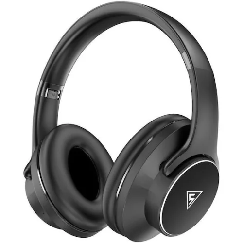 DOQAUS headphones DESIGN 1, ασύρματα & ενσύρματα, Φ40mm, 600mAh, μαύρα