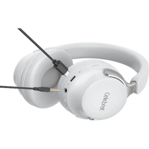 CELEBRAT headphones A40, ασύρματα & ενσύρματα, 40mm, 250mAh, λευκά