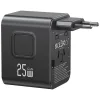 USAMS φορτιστής/αντάπτορας πρίζας CC309, USB & 2x USB-C, universal, 25W, μαύρος