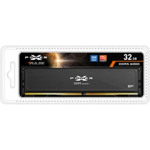 SILICON POWER μνήμη DDR5 UDIMM XPOWER Pulse, 32GB, 6000MHz, CL38