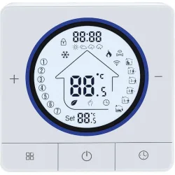 Smart θερμοστάτης αερίου BHT-800WM-GCLW, WiFi, επιτοίχιος, λευκός