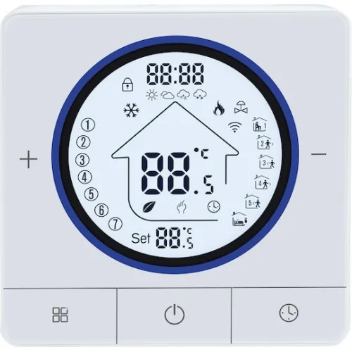 Smart θερμοστάτης αερίου BHT-800WM-GCLW, WiFi, επιτοίχιος, λευκός