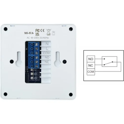 Smart θερμοστάτης αερίου BHT-800WM-GCLW, WiFi, επιτοίχιος, λευκός