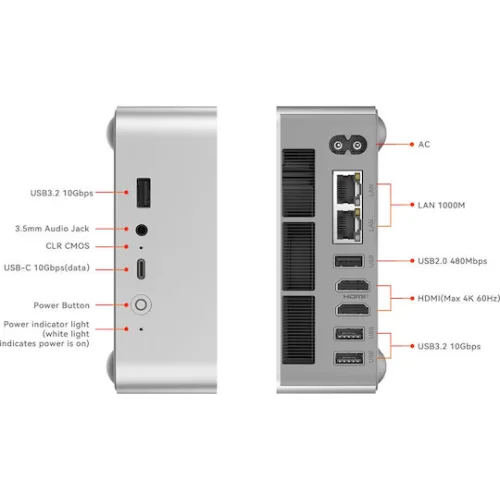 BEELINK mini PC EQi13 Pro, Intel i5-13500H, 32GB, 500GB M.2, Windows 11 Pro
