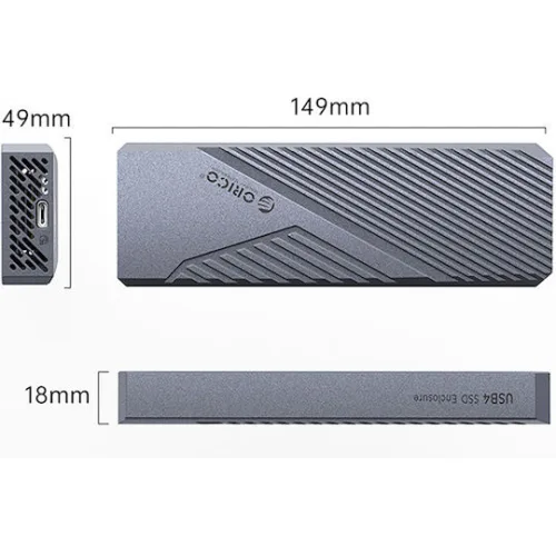 ORICO θήκη για M.2 NVME SSD CNM2-G20, 20Gbps, γκρι