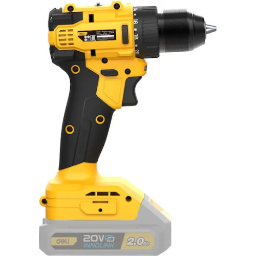 DELI δράπανο μπαταρίας DC120Z, Brushless, 20V, 45N.m