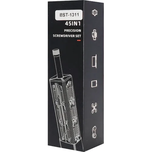BEST σετ κατσαβίδι ακριβείας BST-1311 με 42 μύτες, με θήκη, 45τμχ