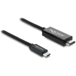DELOCK καλώδιο USB-C σε HDMI 81704, 4K/60Hz, 2m, μαύρο