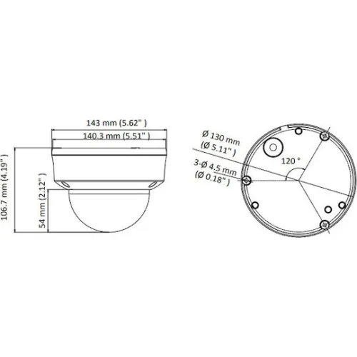 HIKVISION HIWATCH υβριδική κάμερα HWT-D320-VF, 2.8-12mm, 2MP, IP66, IK10